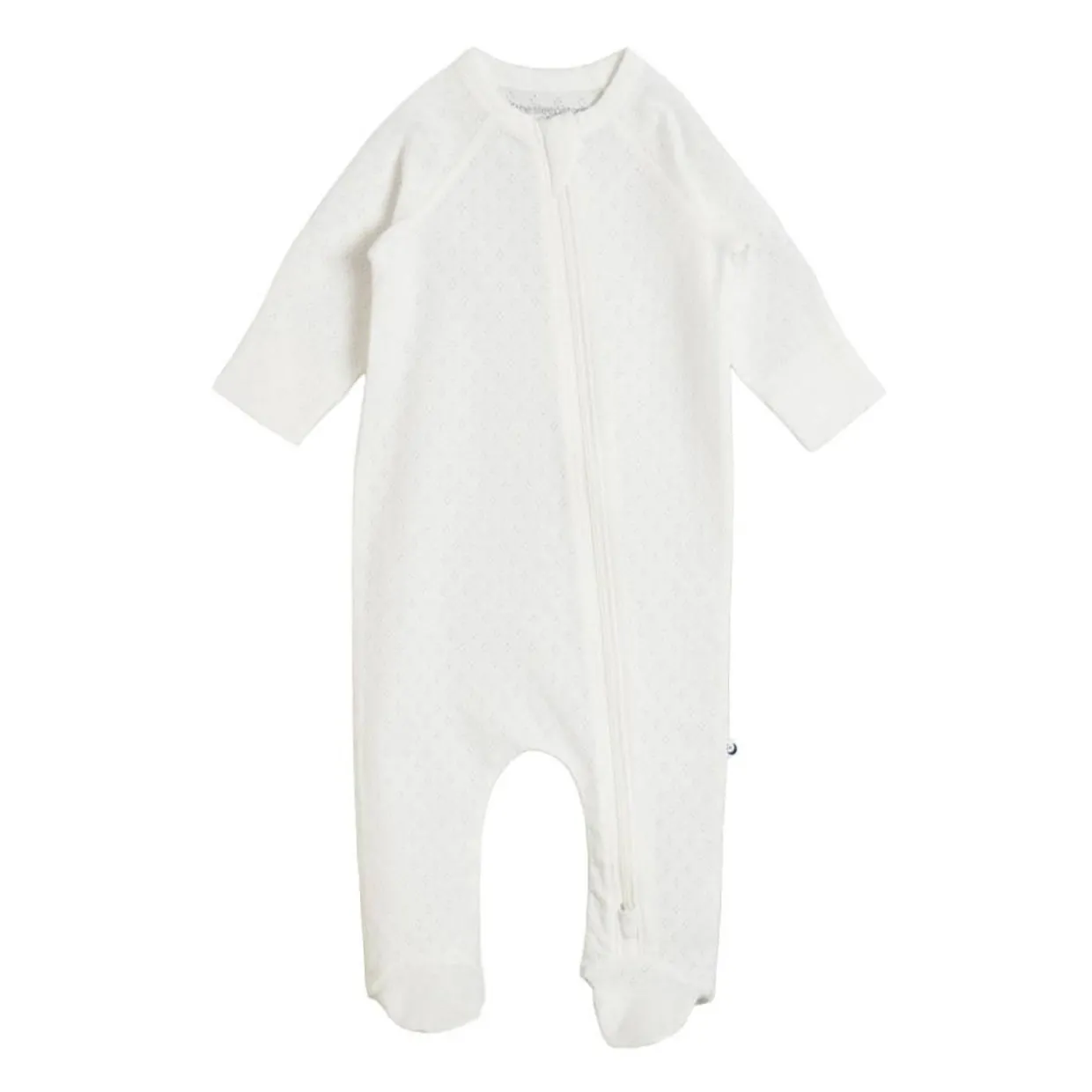 The Sleep Store Organic Cotton Pointelle Footed Zipsuit