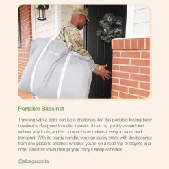 Unilove Hug Me Plus 3-in-1 Bedside Bassinet with Mosquito Net