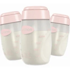 Unimom Breast Milk Storage Bottle 3 pack - Pink