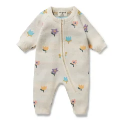 Wilson & Frenchy Organic Knitted Jacquard Growsuit