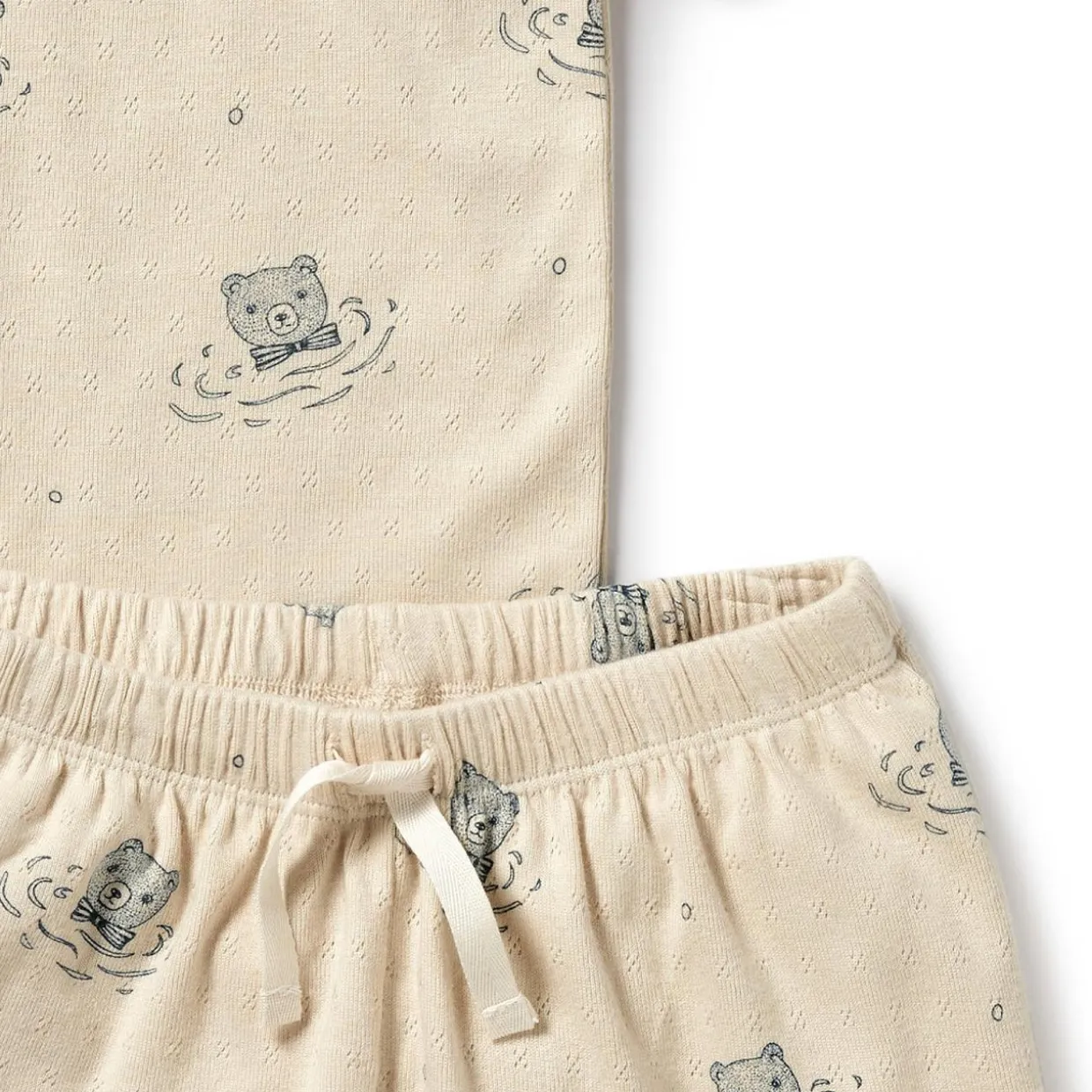 Wilson & Frenchy Organic Pointelle Short Sleeve Pyjamas