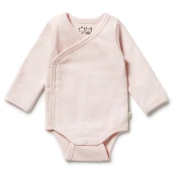 Wilson & Frenchy Organic Stripe Rib Kimono Bodysuit