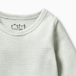Wilson & Frenchy Organic Stripe Rib Long Sleeve Top