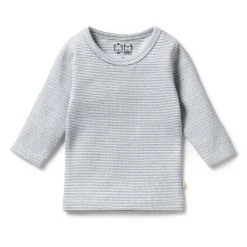 Wilson & Frenchy Organic Stripe Rib Long Sleeve Top