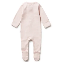 Wilson & Frenchy Organic Stripe Rib Zipsuit with Feet