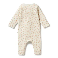 Wilson & Frenchy Organic Waffle Ruffle Zipsuit