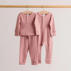 Woolbabe Merino/Organic Cotton Long Sleeve Henley Suit - Daydream Collection