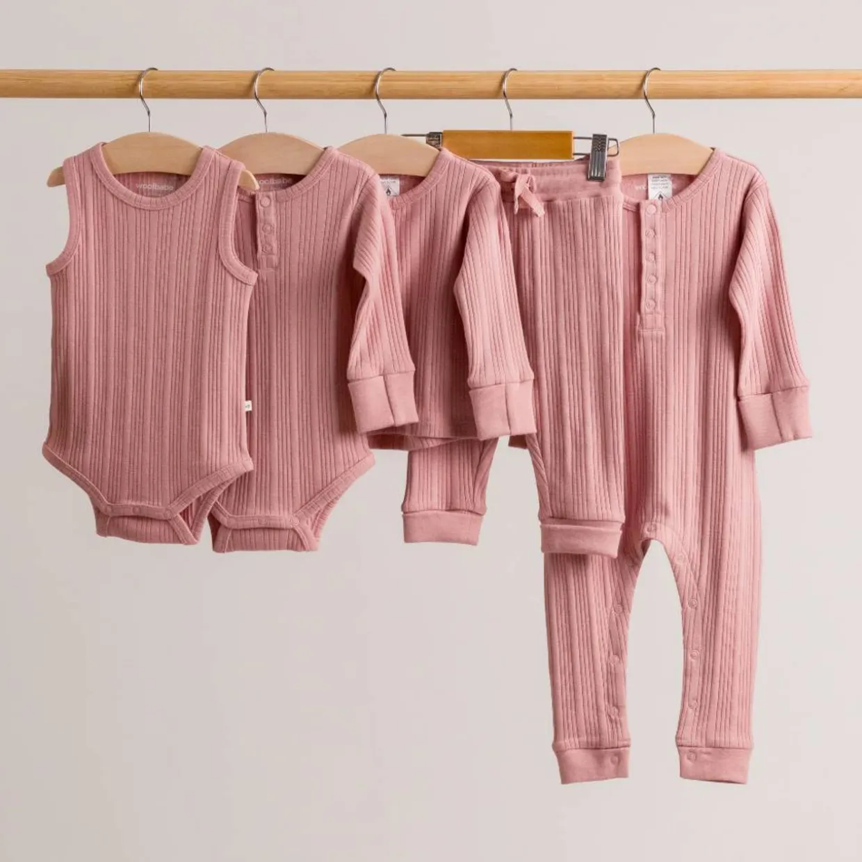 Woolbabe Merino/Organic Cotton Long Sleeve Henley Suit - Daydream Collection