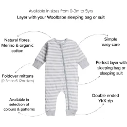 Woolbabe Merino/Organic Cotton PJ Suit